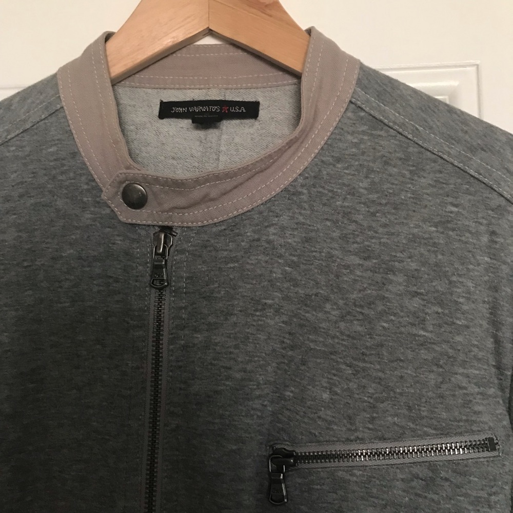 John Varvatos gray lightweight jacket medium